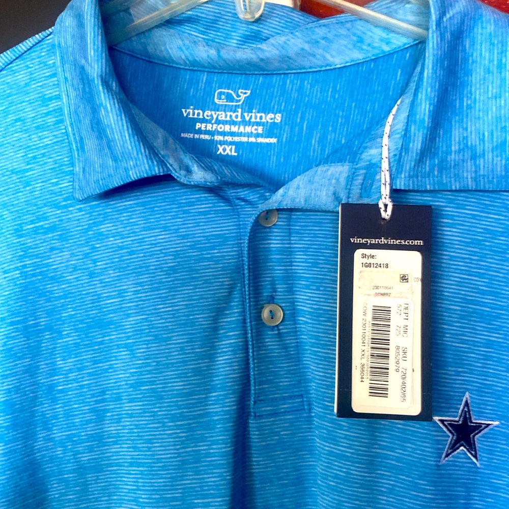 Dallas Cowboys Vineyard Vines Polo XXL Retail 118.00 selling for 42.00